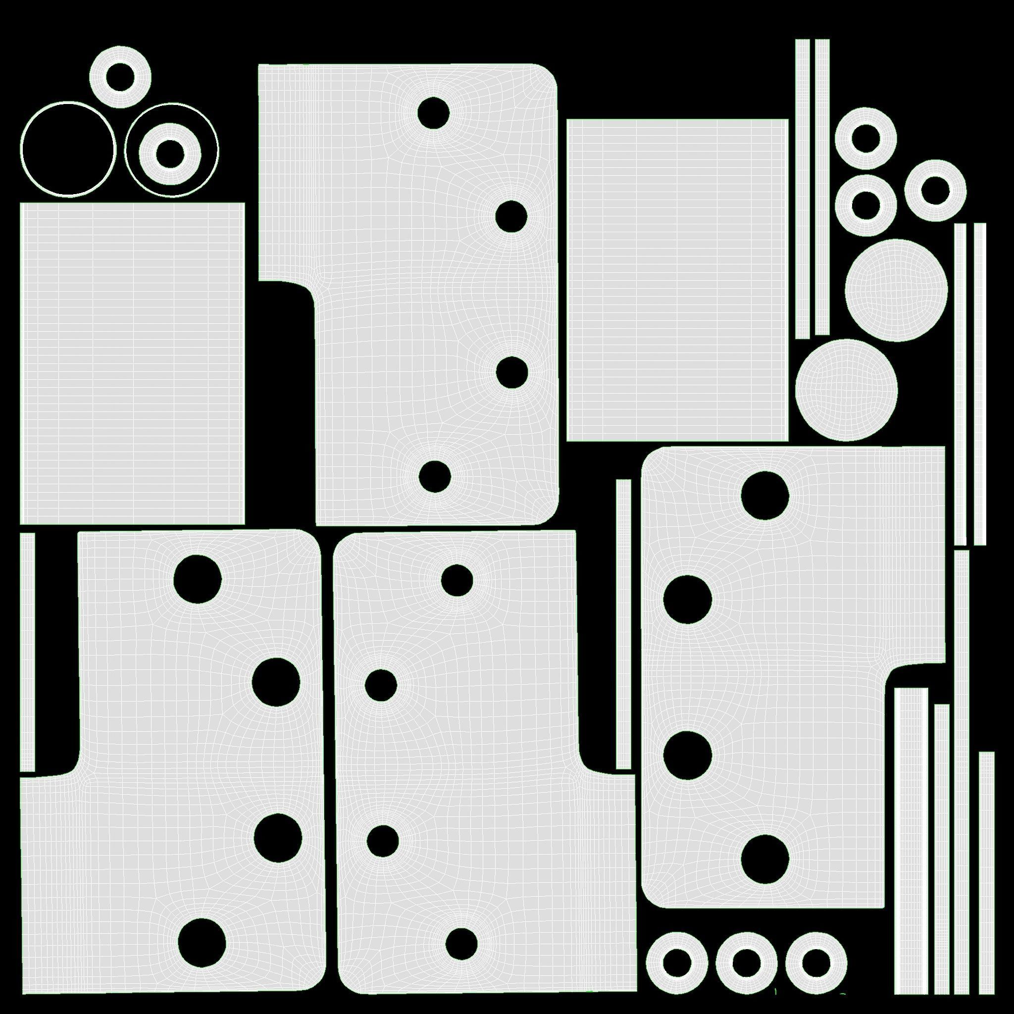 door lift off stainless steel hinge with round corners 90mm 3D model_8