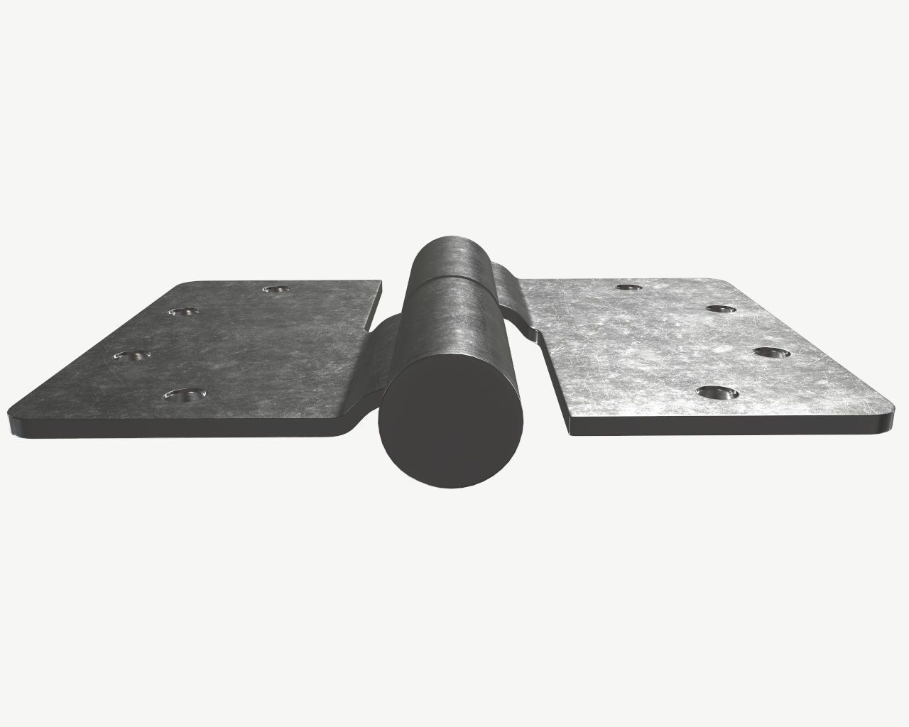 door lift off stainless steel hinge with round corners 90mm 3D model_3