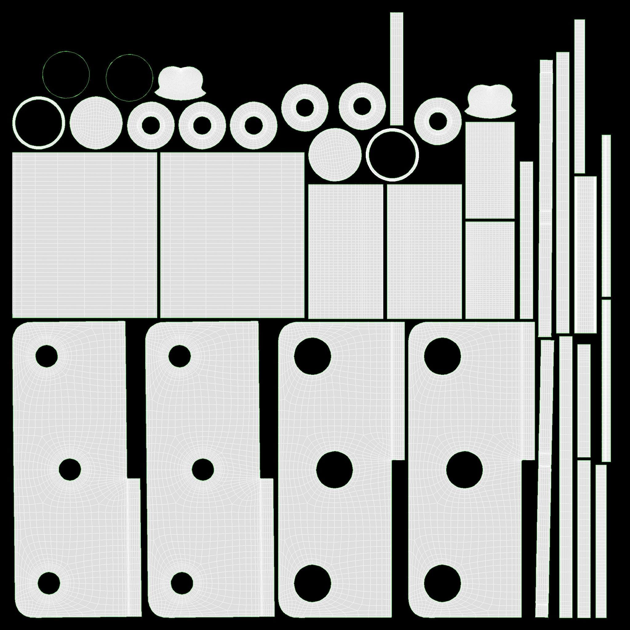 door lift off butt hinge with decorative endings brass coated 3D model_8