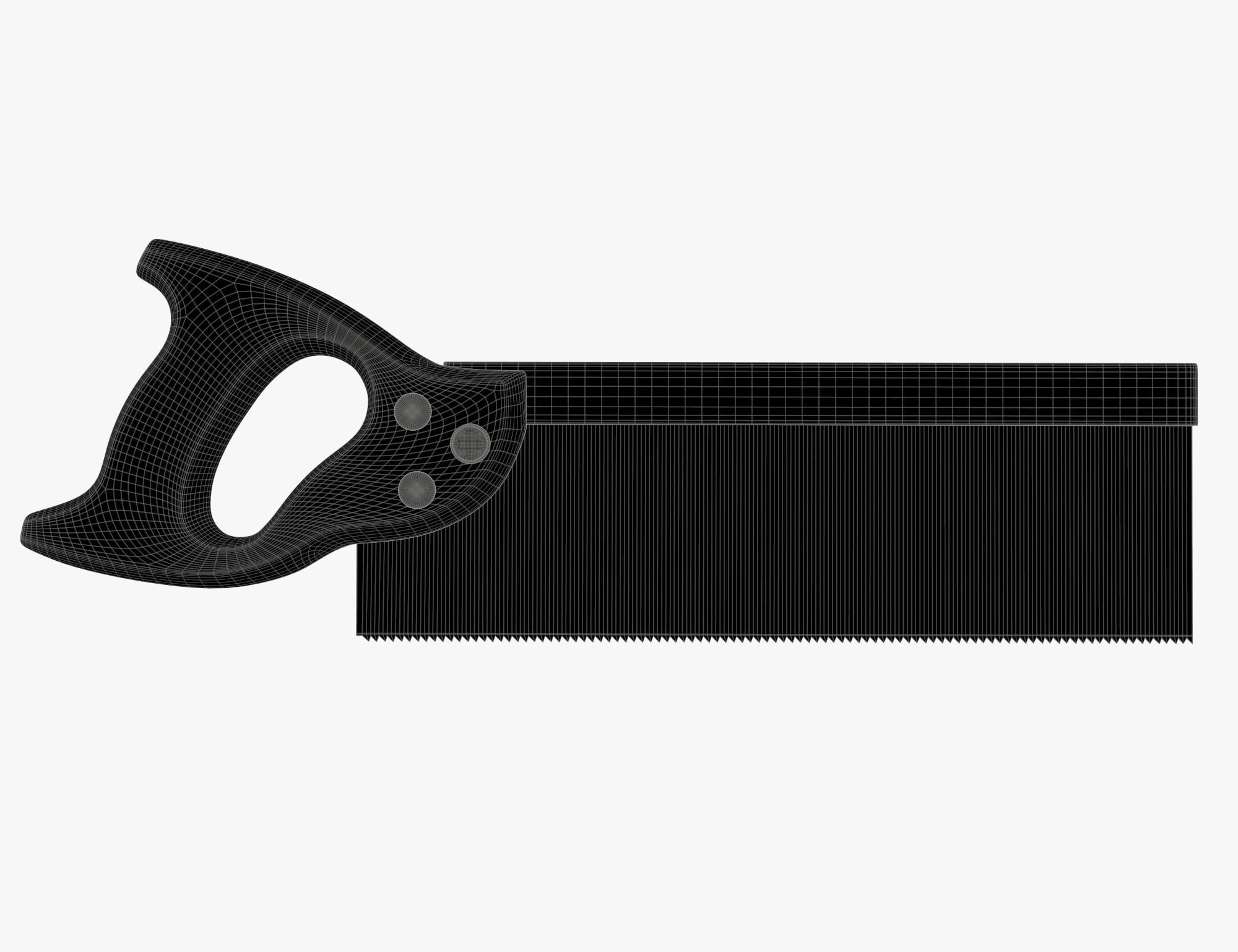 saw with red handle 3D model_3