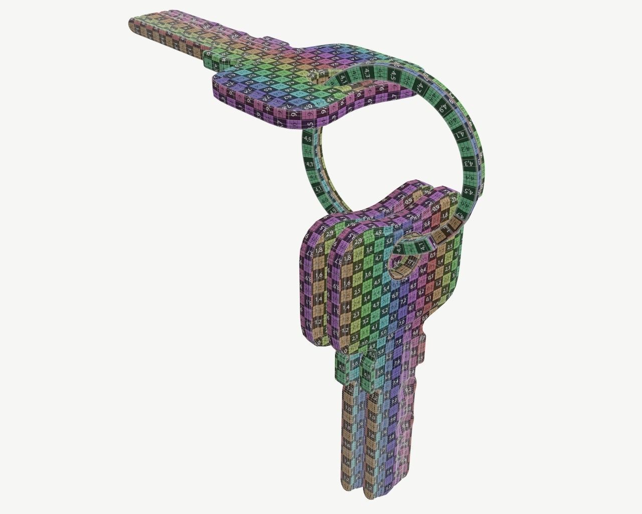 computer key set 3D model_8