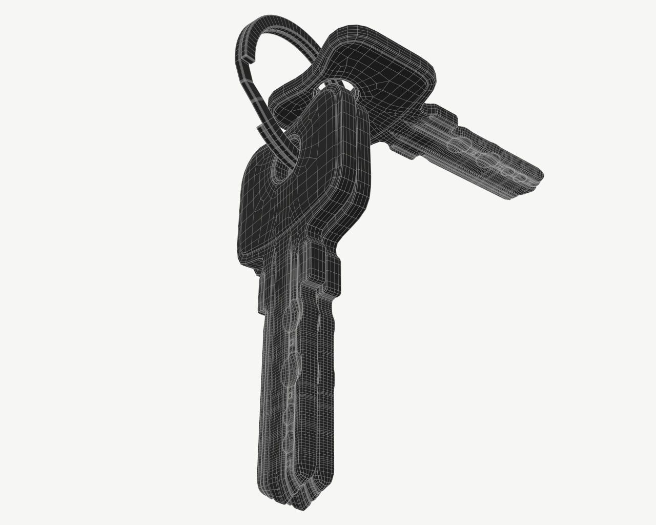 computer key set 3D model_7