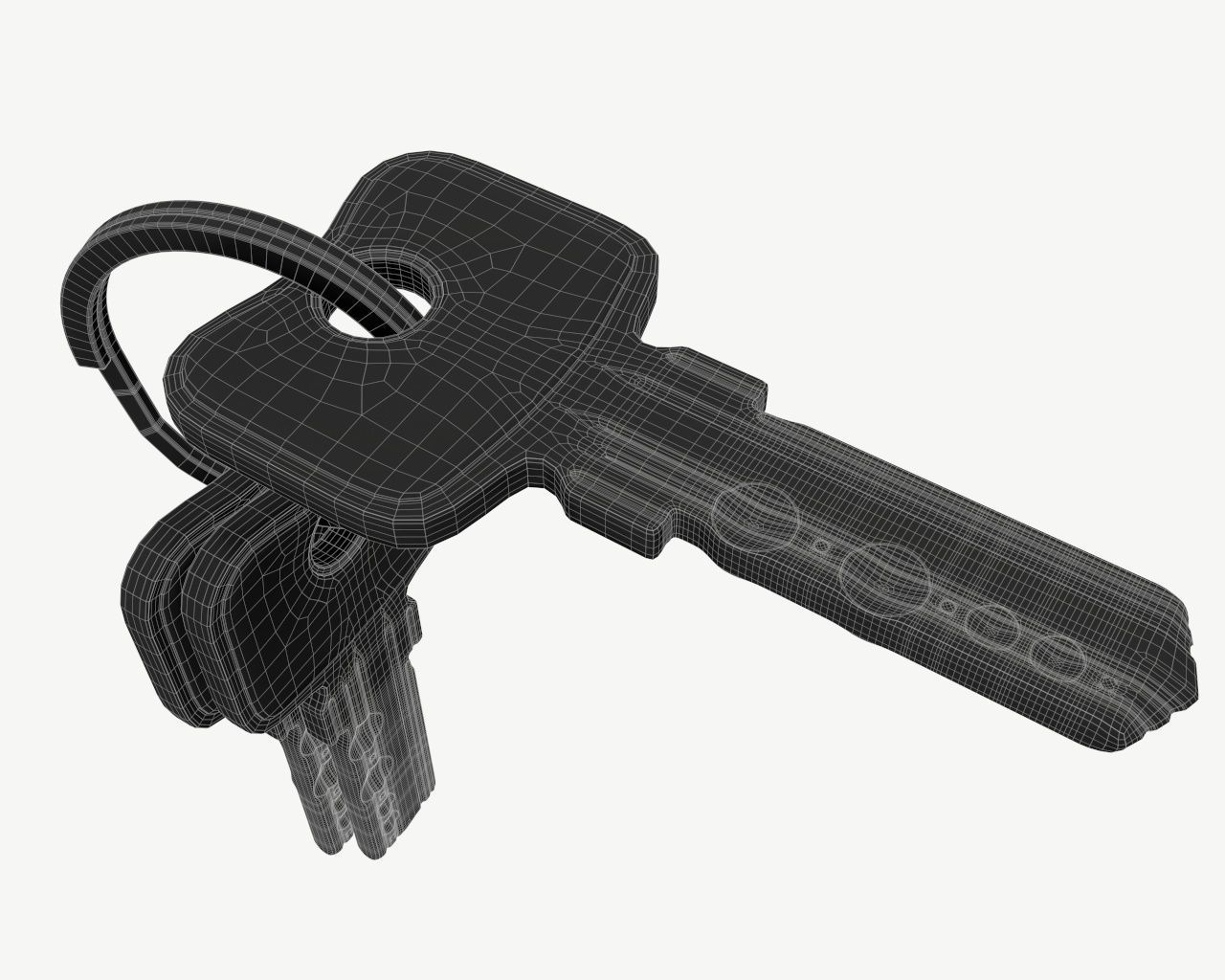 computer key set 3D model_5