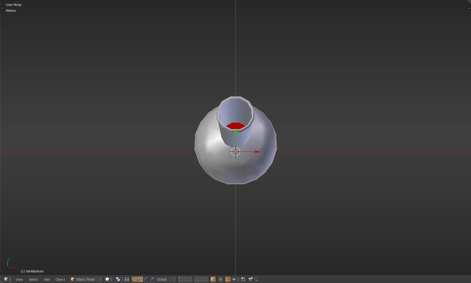 Balloon glass bottle with liquid inside Low-poly 3D model_26