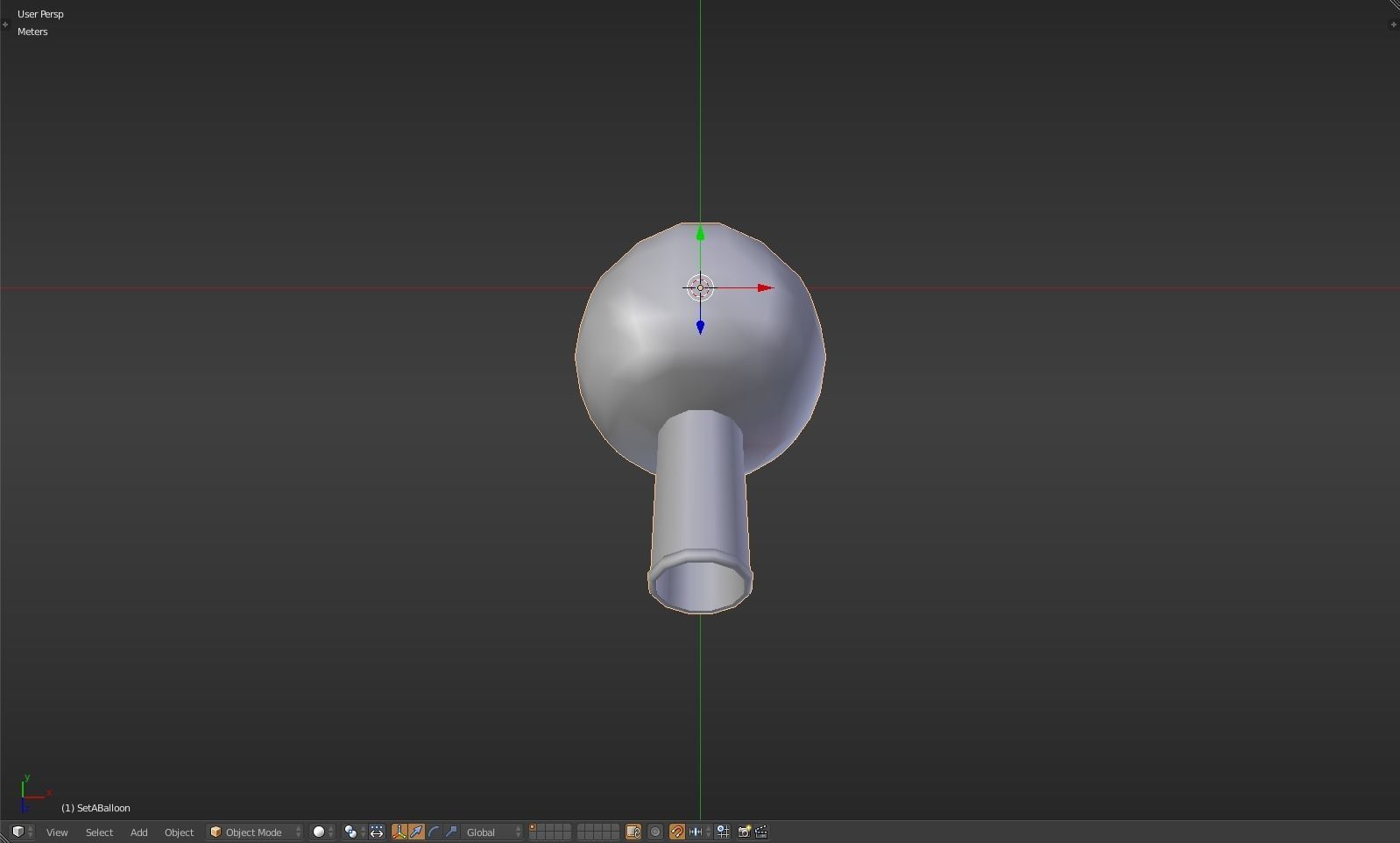 Balloon glass bottle with liquid inside Low-poly 3D model_30
