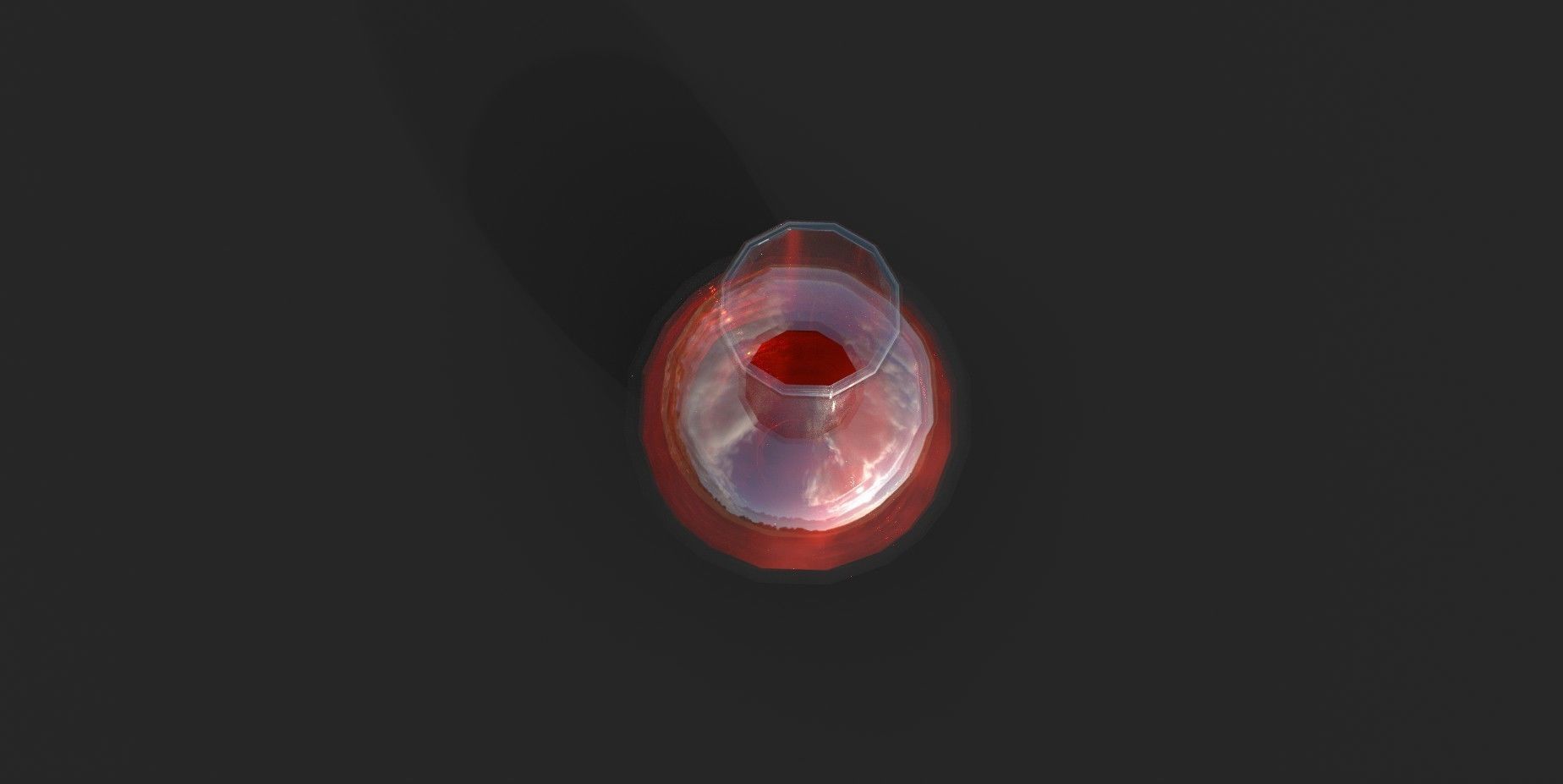 Balloon glass bottle with liquid inside Low-poly 3D model_3
