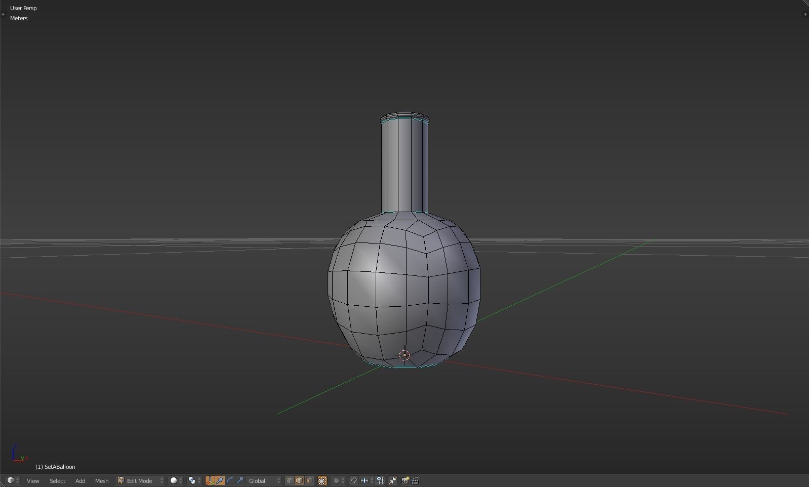 Balloon glass bottle with liquid inside Low-poly 3D model_19