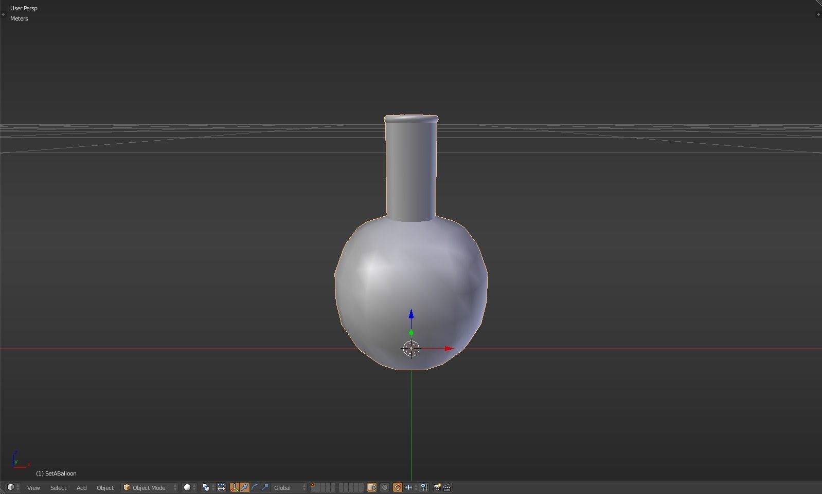 Balloon glass bottle with liquid inside Low-poly 3D model_22