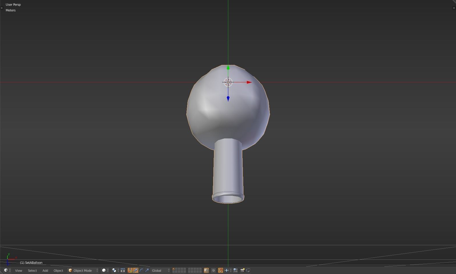 Balloon glass bottle with liquid inside Low-poly 3D model_31