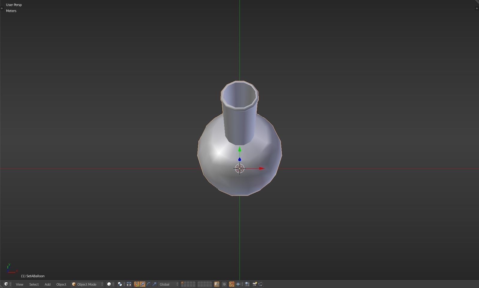 Balloon glass bottle with liquid inside Low-poly 3D model_25