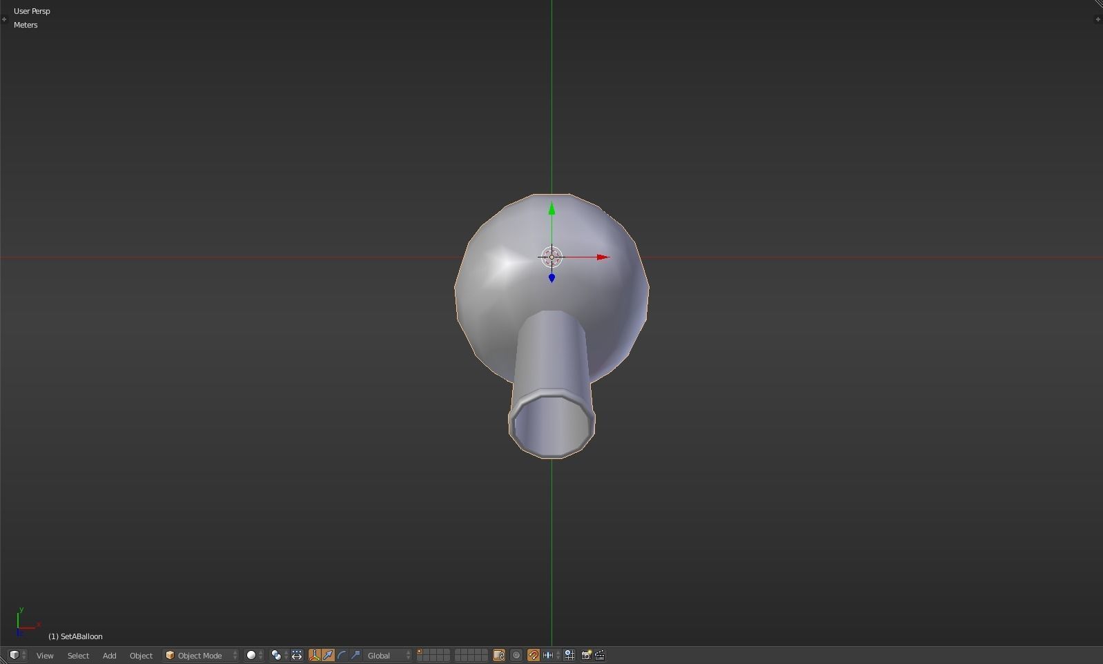 Balloon glass bottle with liquid inside Low-poly 3D model_29