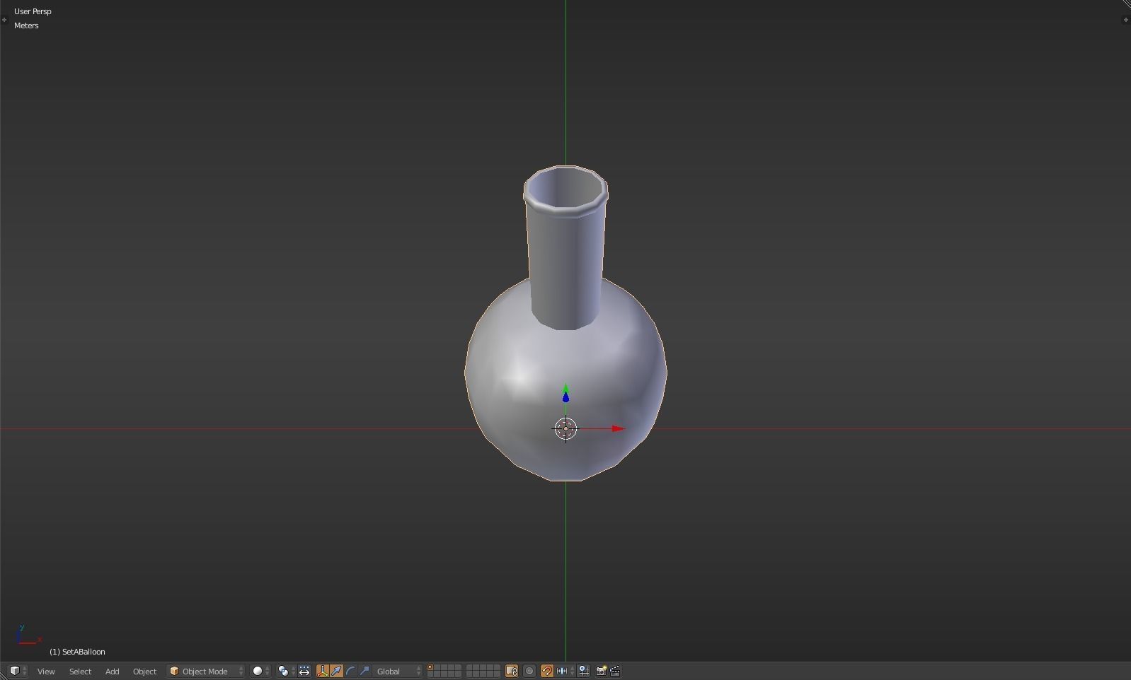 Balloon glass bottle with liquid inside Low-poly 3D model_24