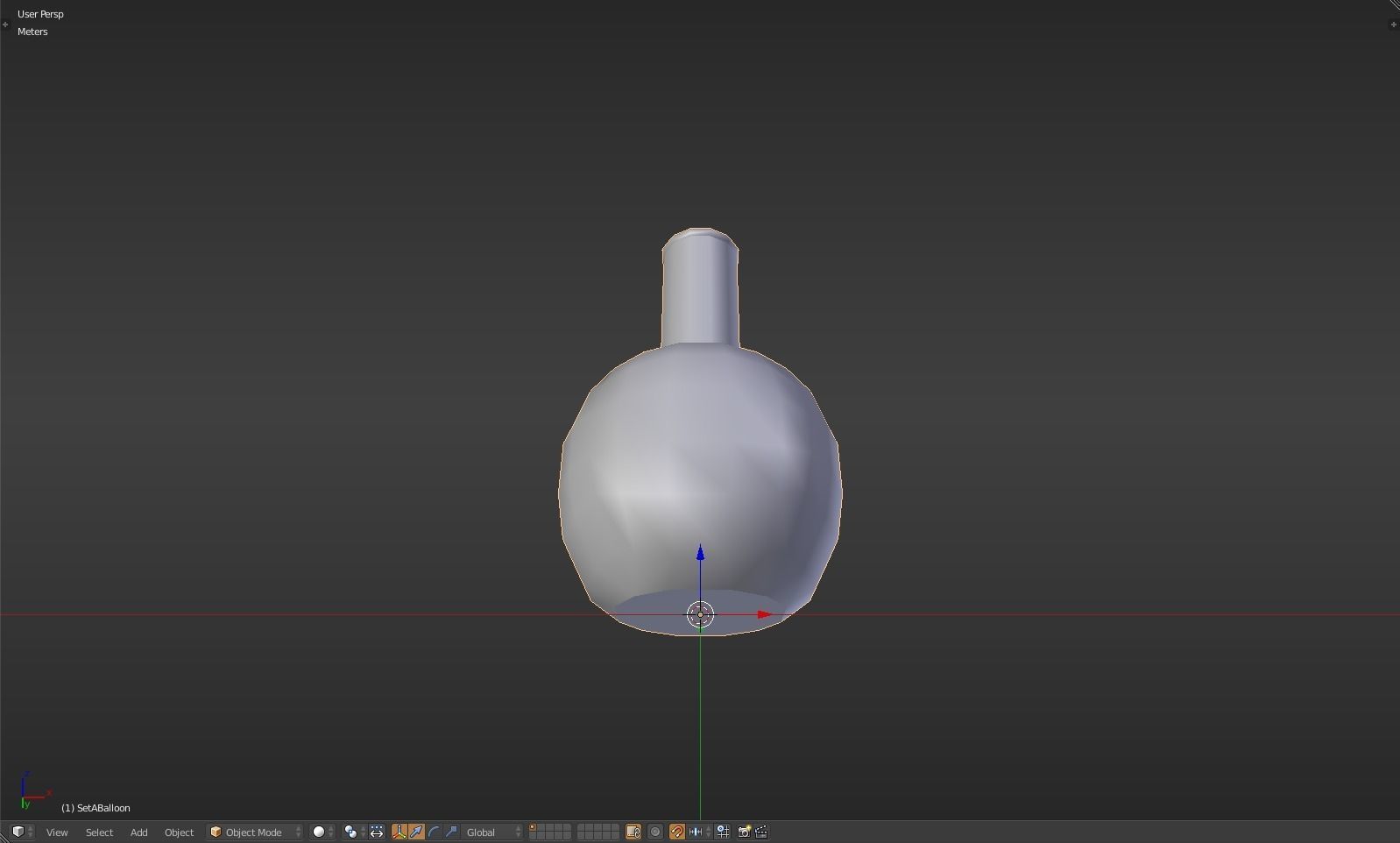Balloon glass bottle with liquid inside Low-poly 3D model_43