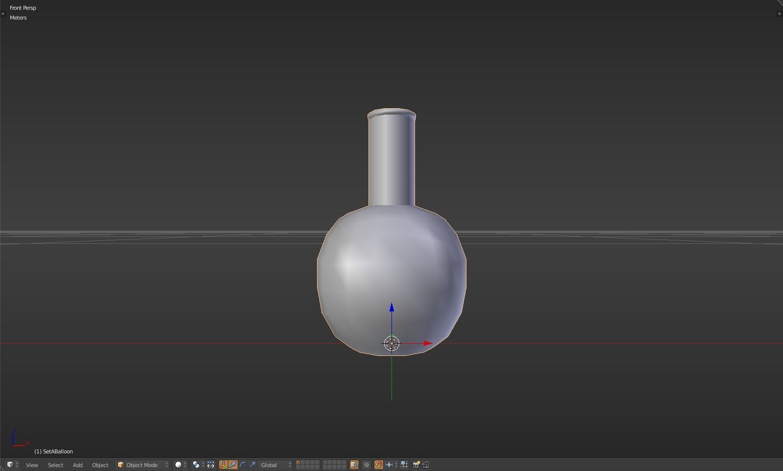 Balloon glass bottle with liquid inside Low-poly 3D model_21