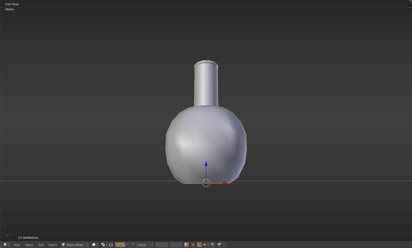 Balloon glass bottle with liquid inside Low-poly 3D model_44