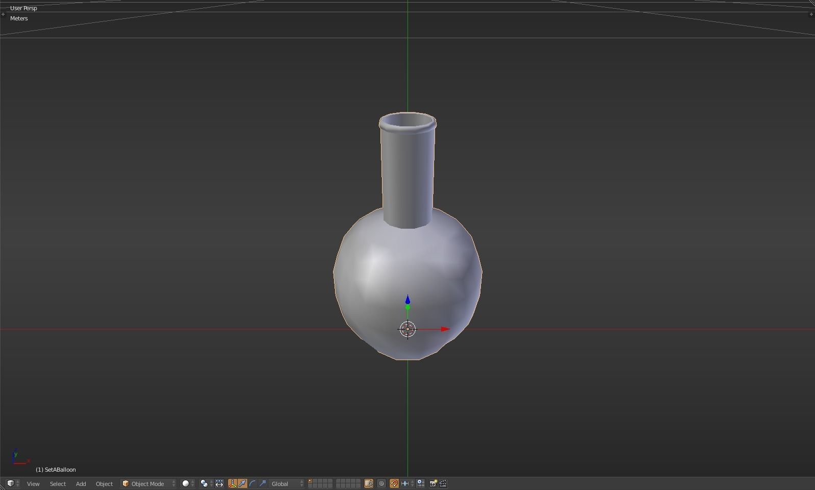 Balloon glass bottle with liquid inside Low-poly 3D model_23