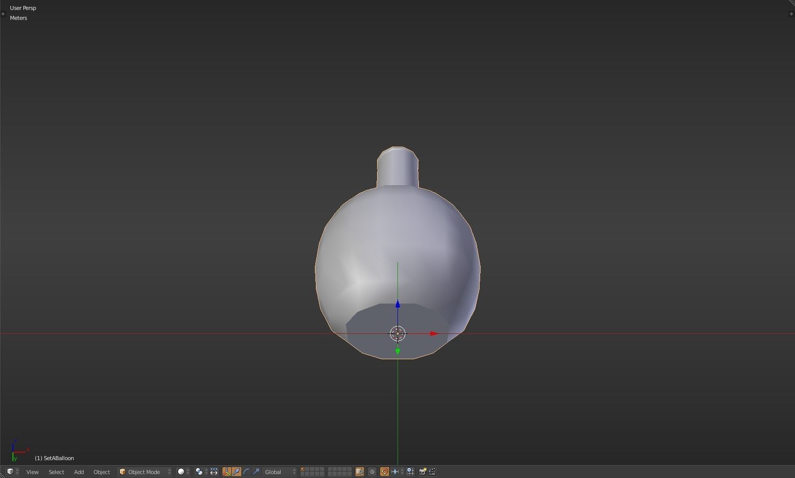 Balloon glass bottle with liquid inside Low-poly 3D model_42