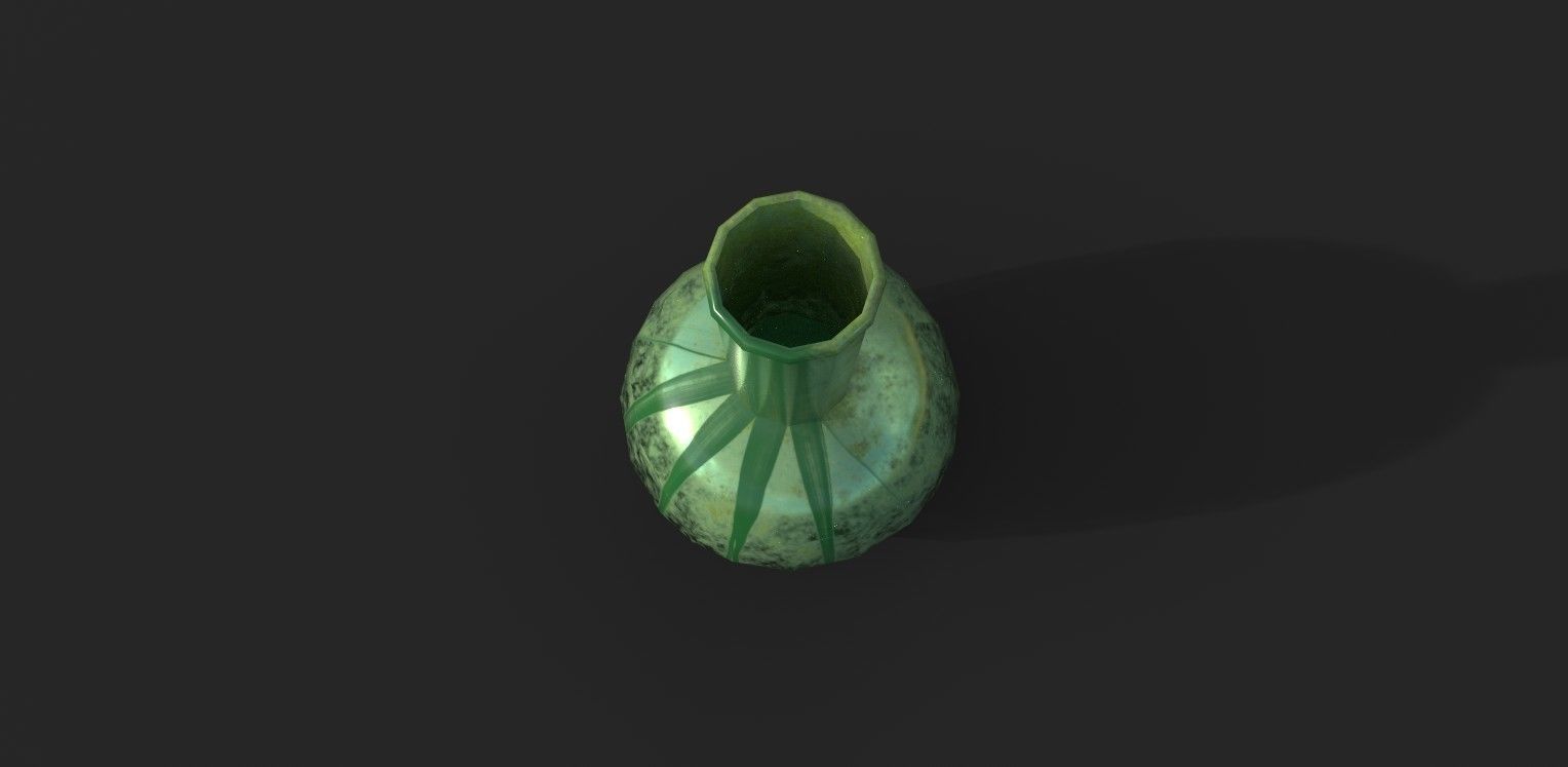 Balloon glass bottle with liquid inside Low-poly 3D model_8