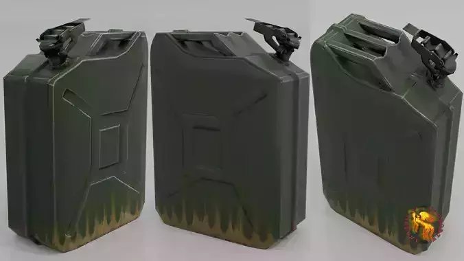 canister 2 grenade Low-poly 3D model