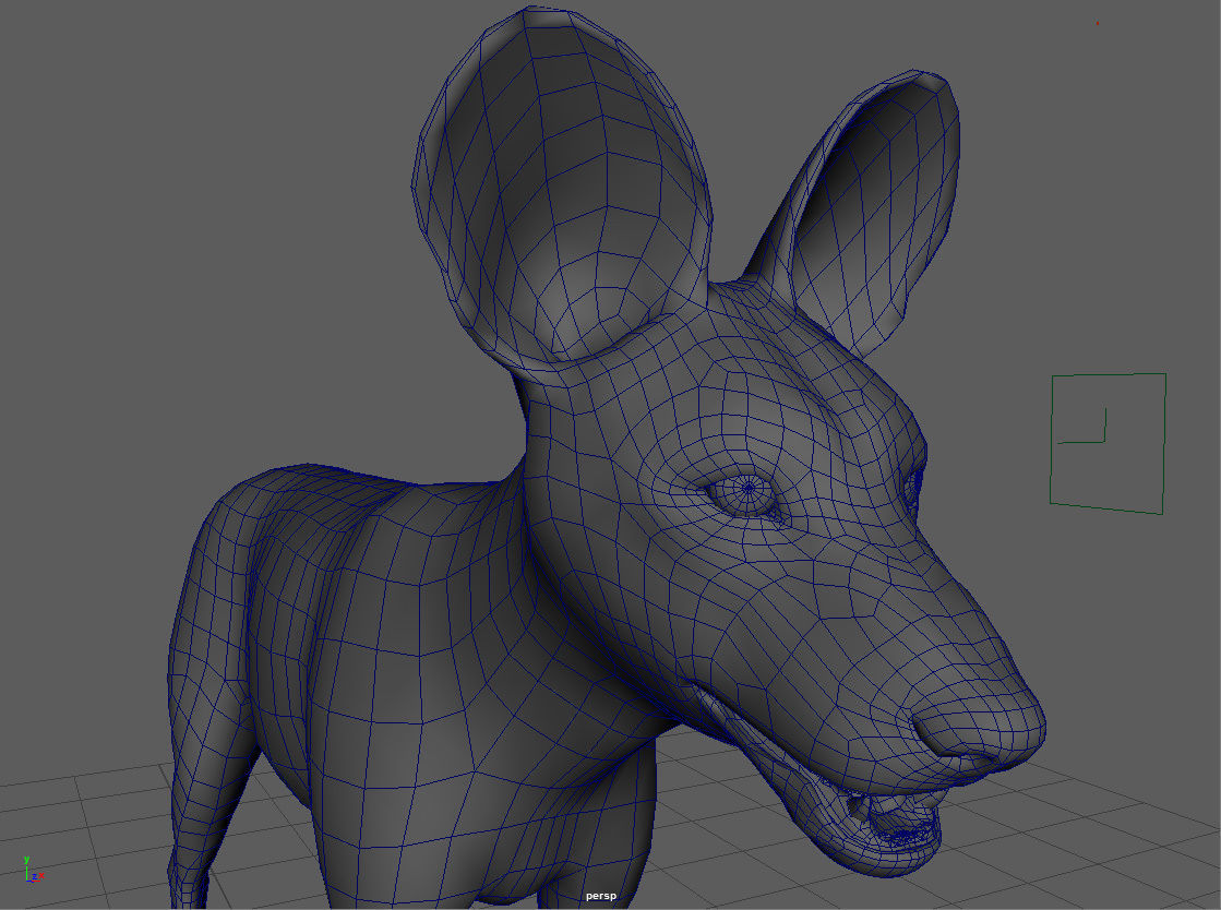 African wild dog 3D model_7