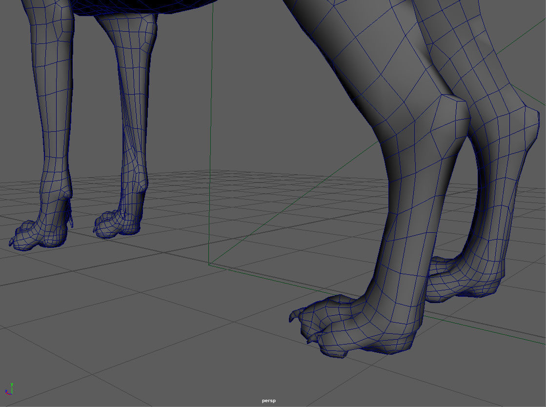 African wild dog 3D model_6