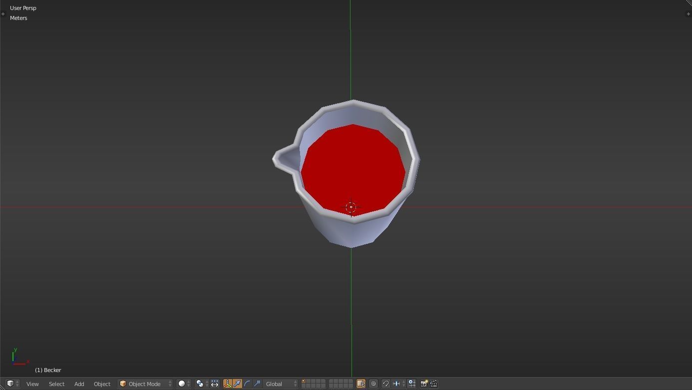 Becker liquid measuring cup Low-poly 3D model_25