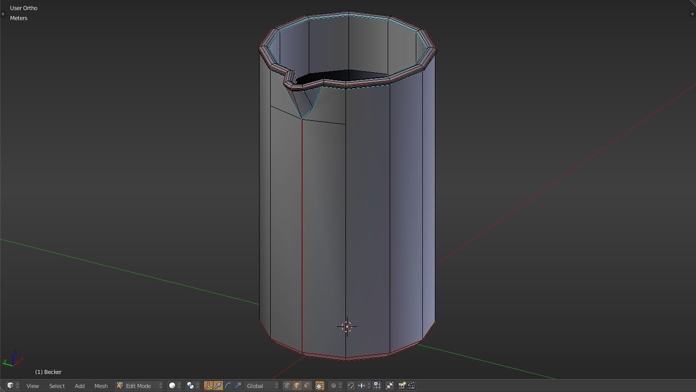 Becker liquid measuring cup Low-poly 3D model_19