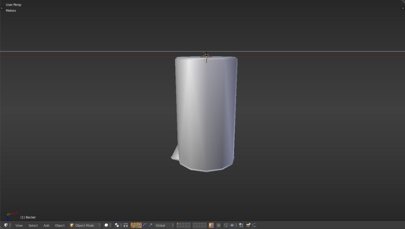 Becker liquid measuring cup Low-poly 3D model_33