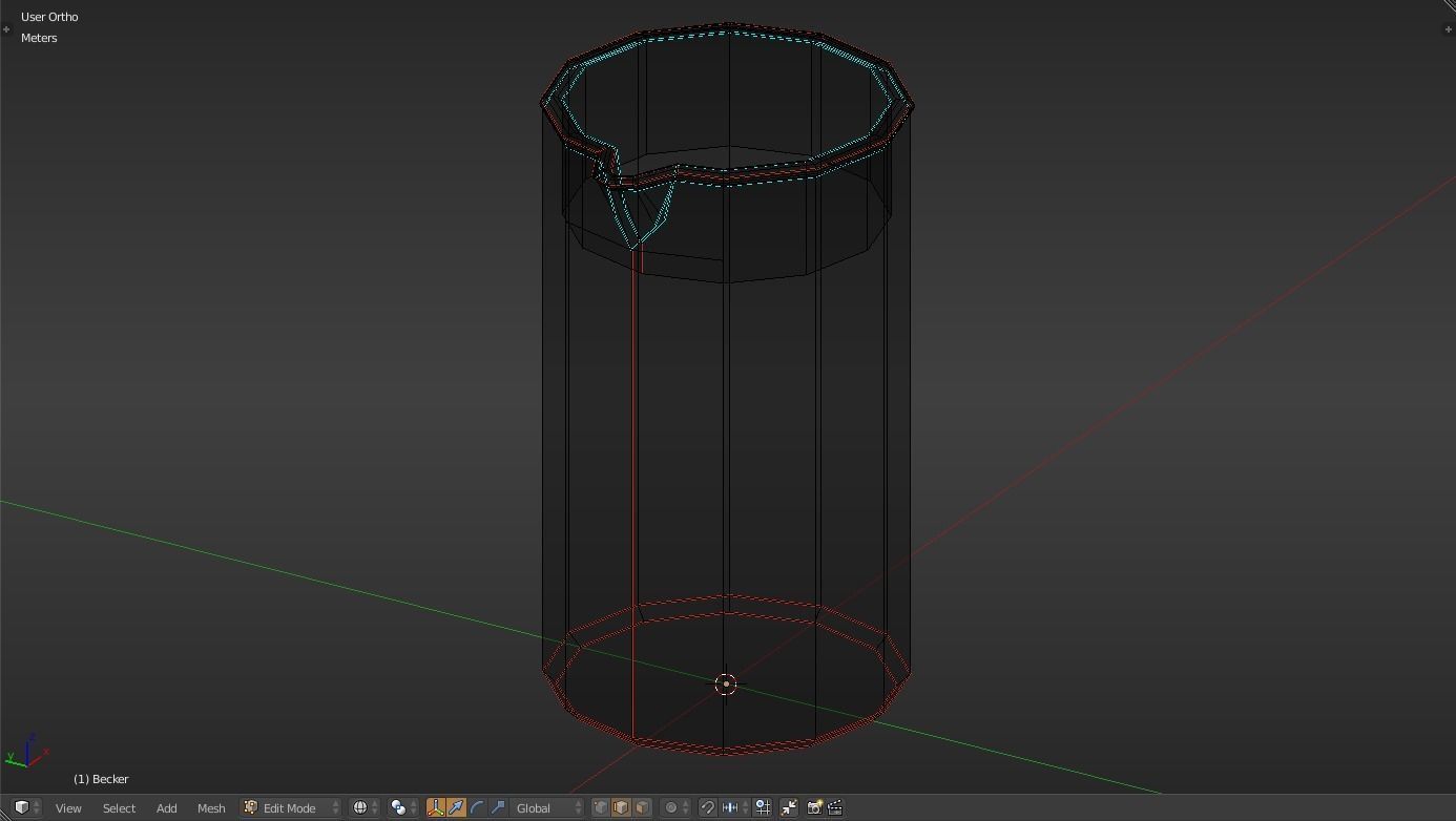 Becker liquid measuring cup Low-poly 3D model_18