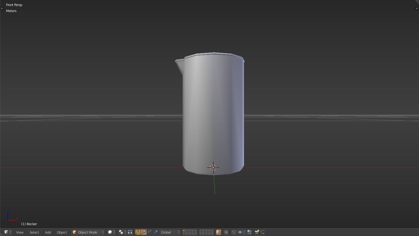 Becker liquid measuring cup Low-poly 3D model_20