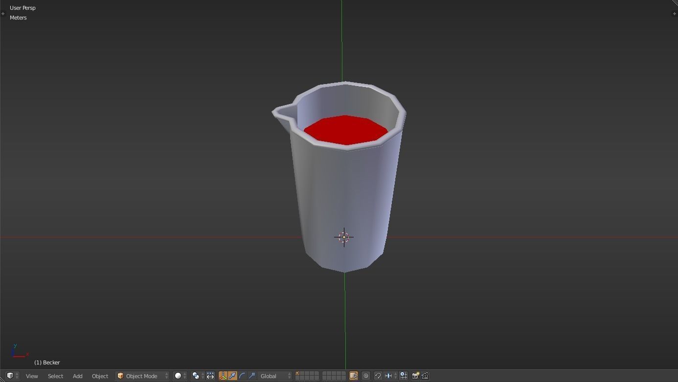 Becker liquid measuring cup Low-poly 3D model_23