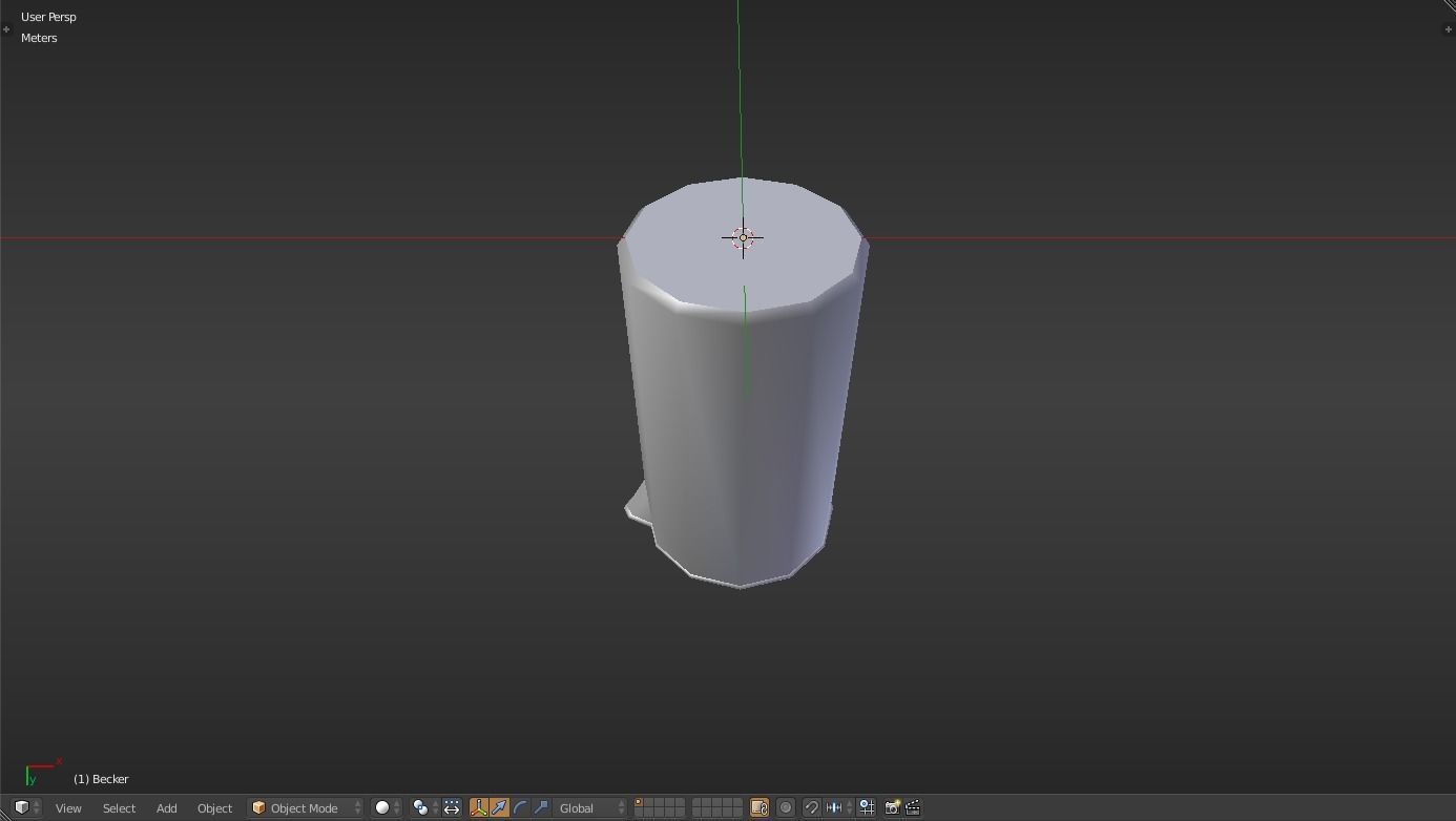 Becker liquid measuring cup Low-poly 3D model_35