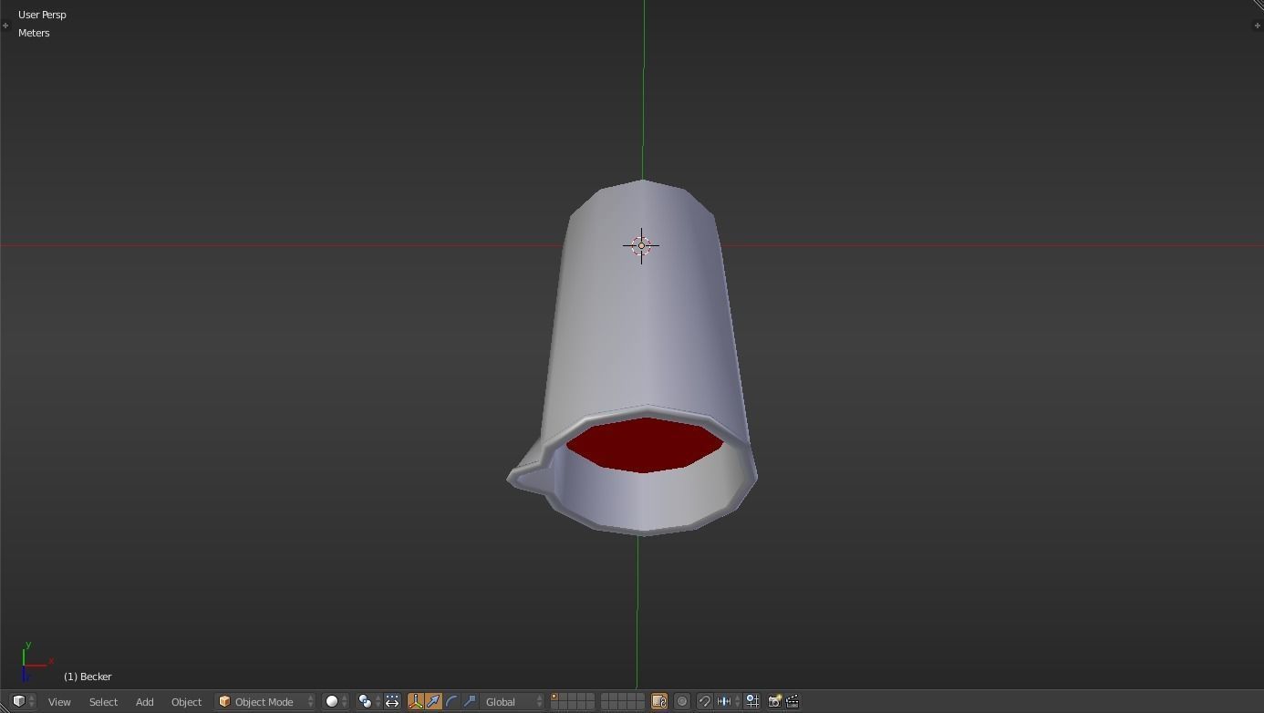 Becker liquid measuring cup Low-poly 3D model_29