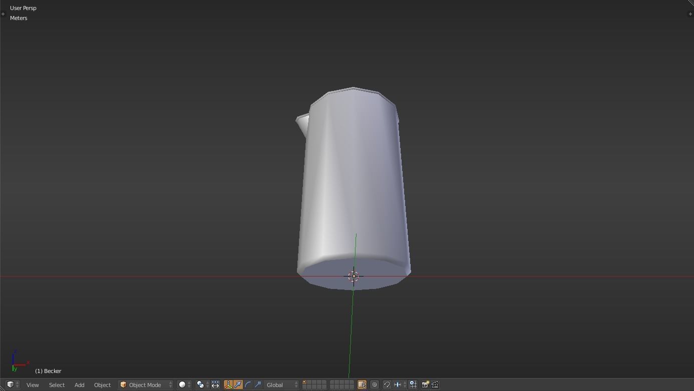 Becker liquid measuring cup Low-poly 3D model_42