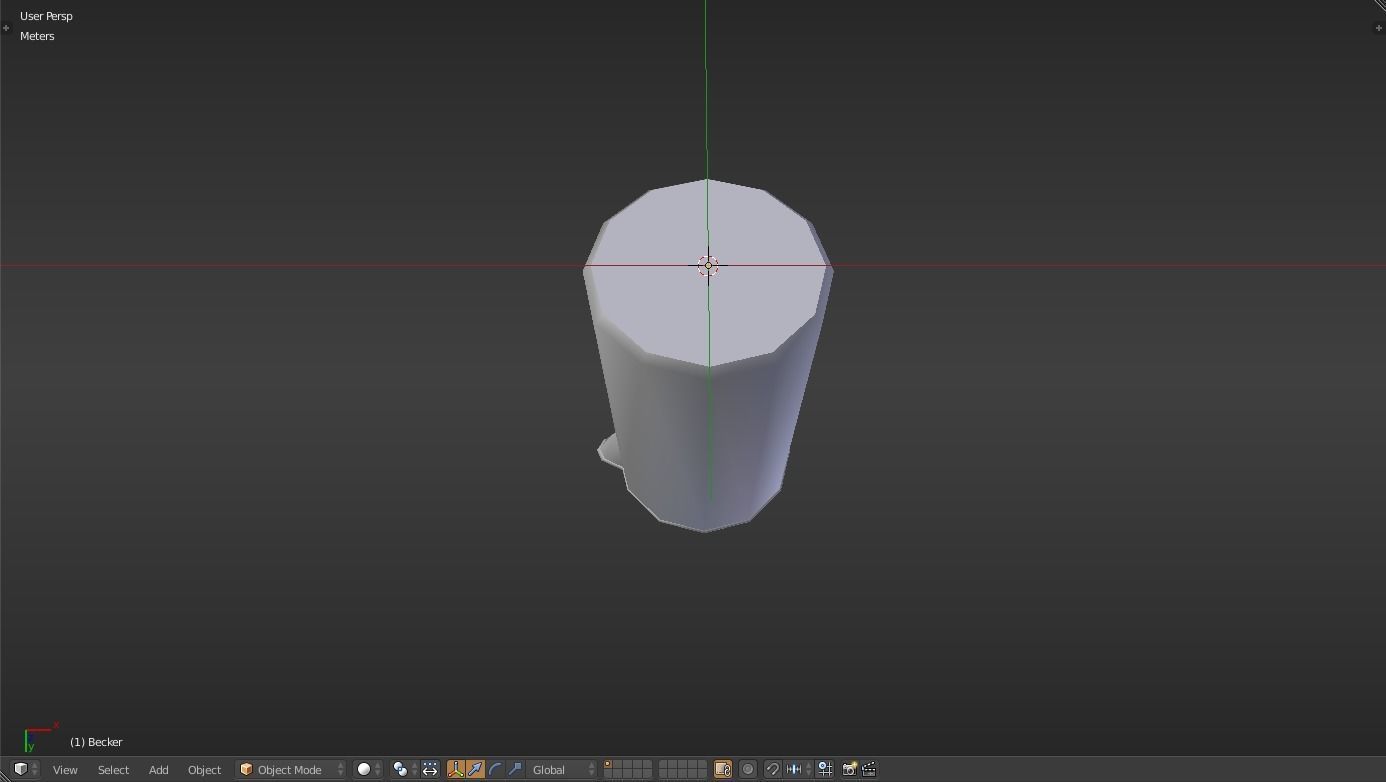 Becker liquid measuring cup Low-poly 3D model_36