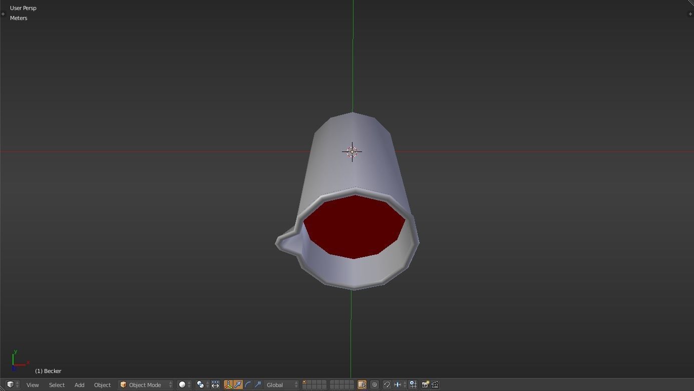 Becker liquid measuring cup Low-poly 3D model_28