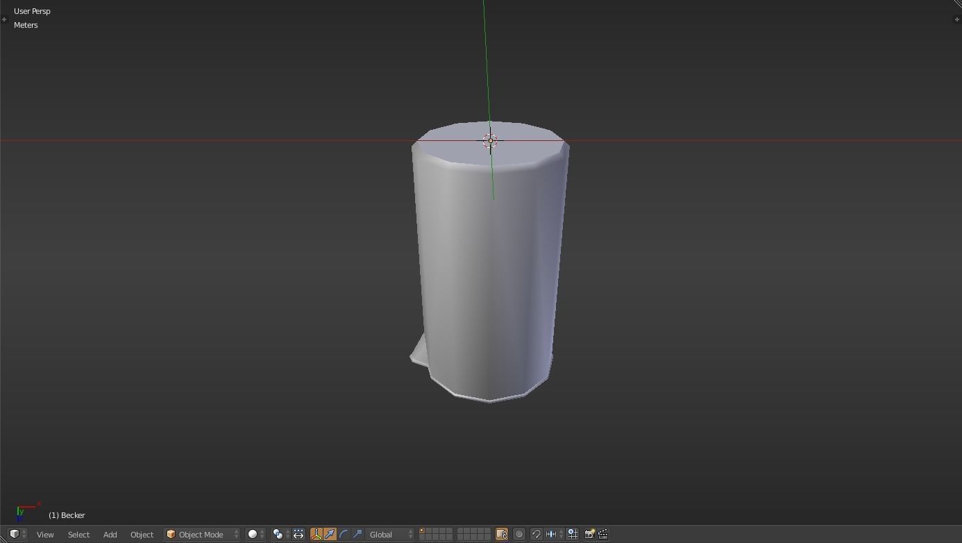 Becker liquid measuring cup Low-poly 3D model_34