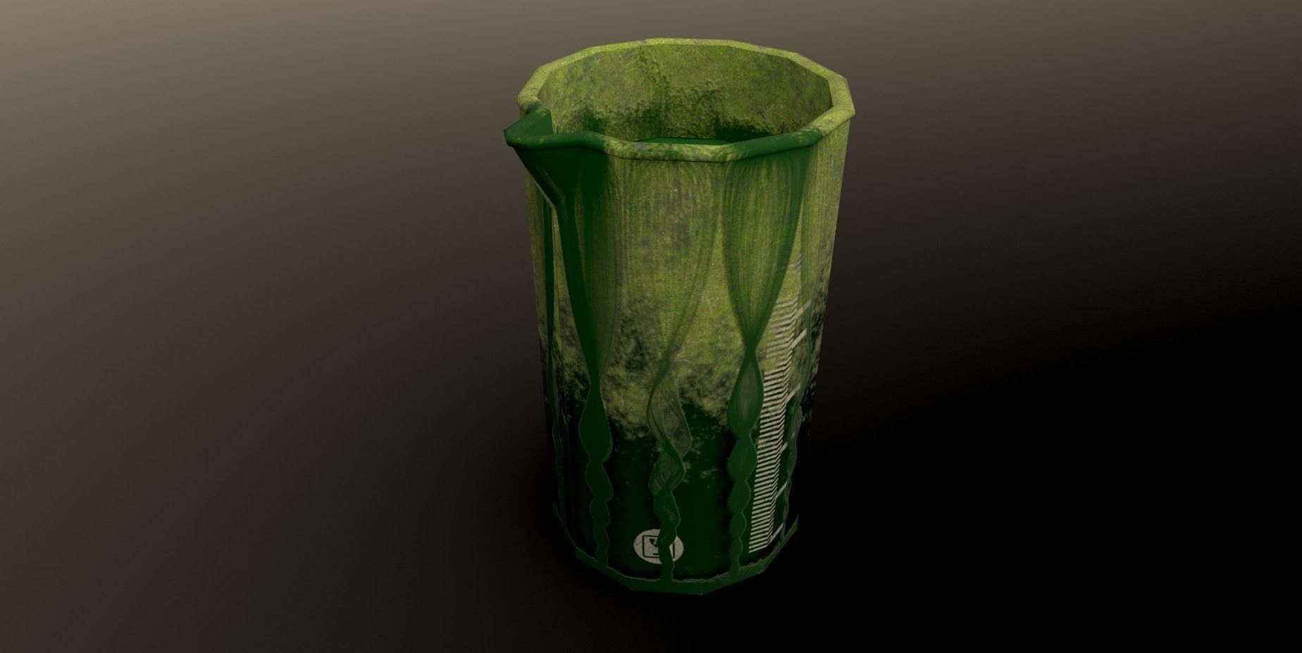 Becker liquid measuring cup Low-poly 3D model_1