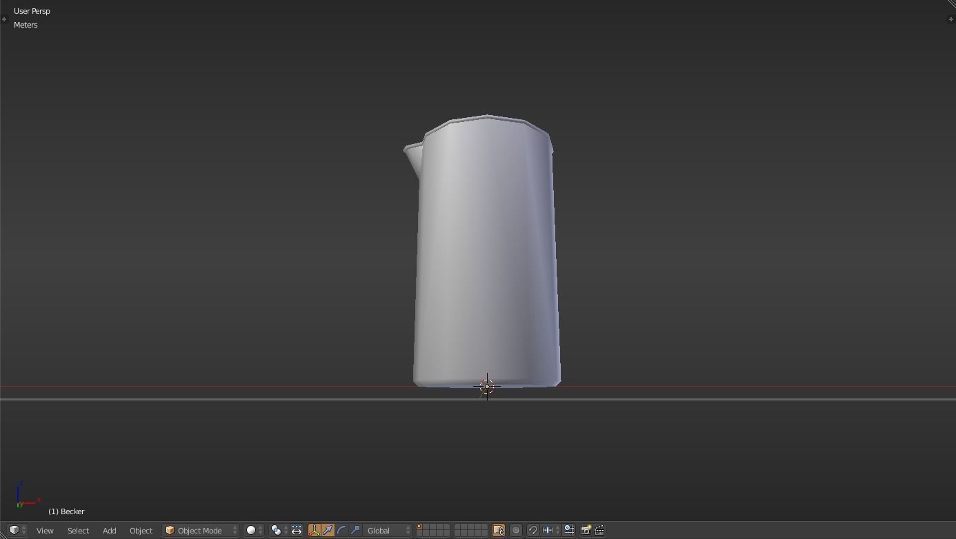 Becker liquid measuring cup Low-poly 3D model_43