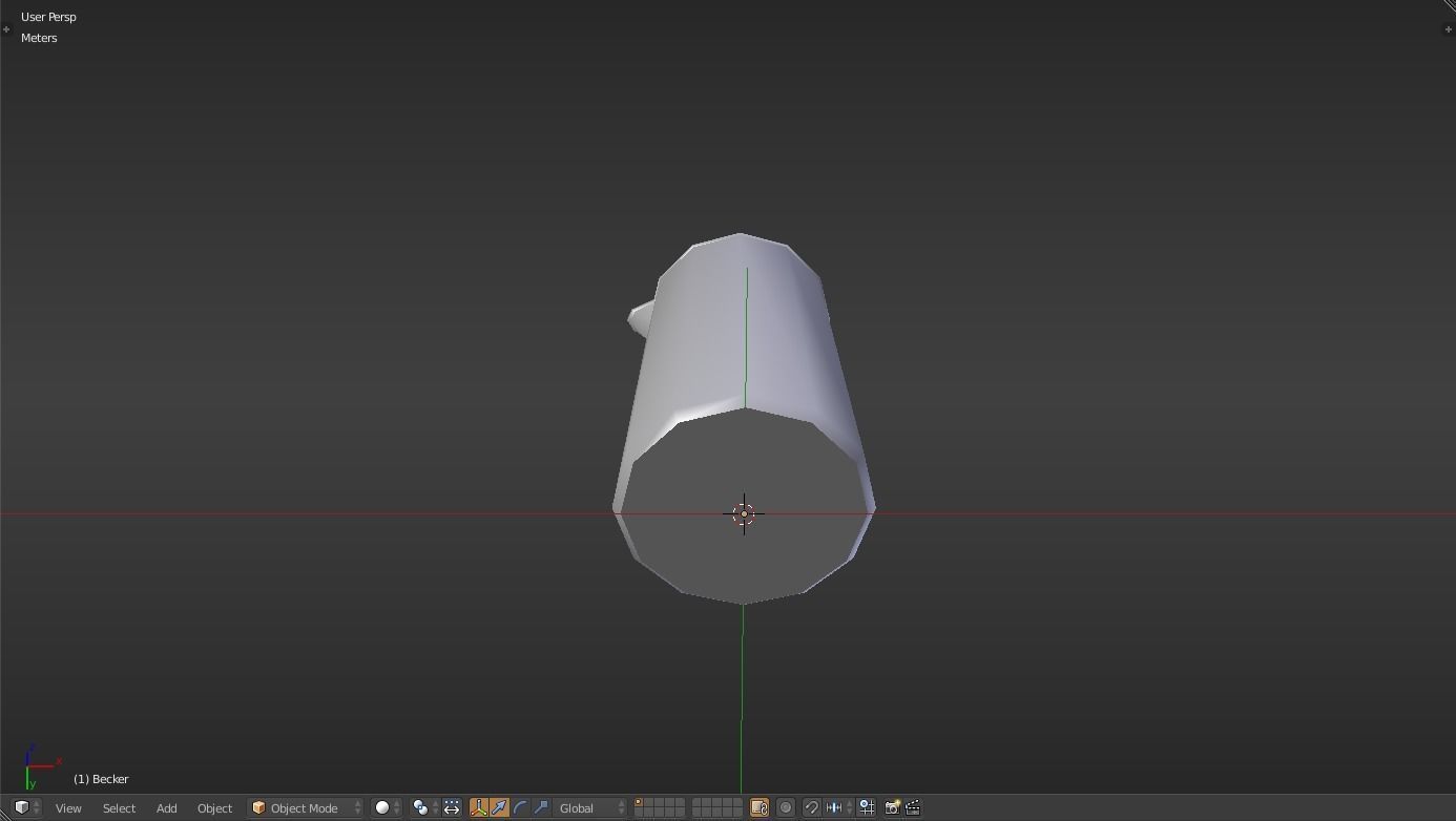 Becker liquid measuring cup Low-poly 3D model_40