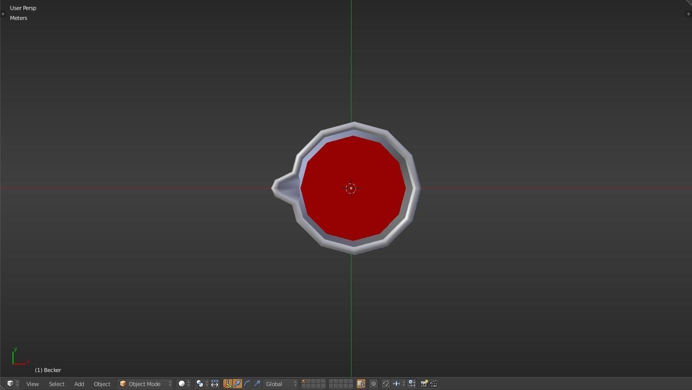 Becker liquid measuring cup Low-poly 3D model_26