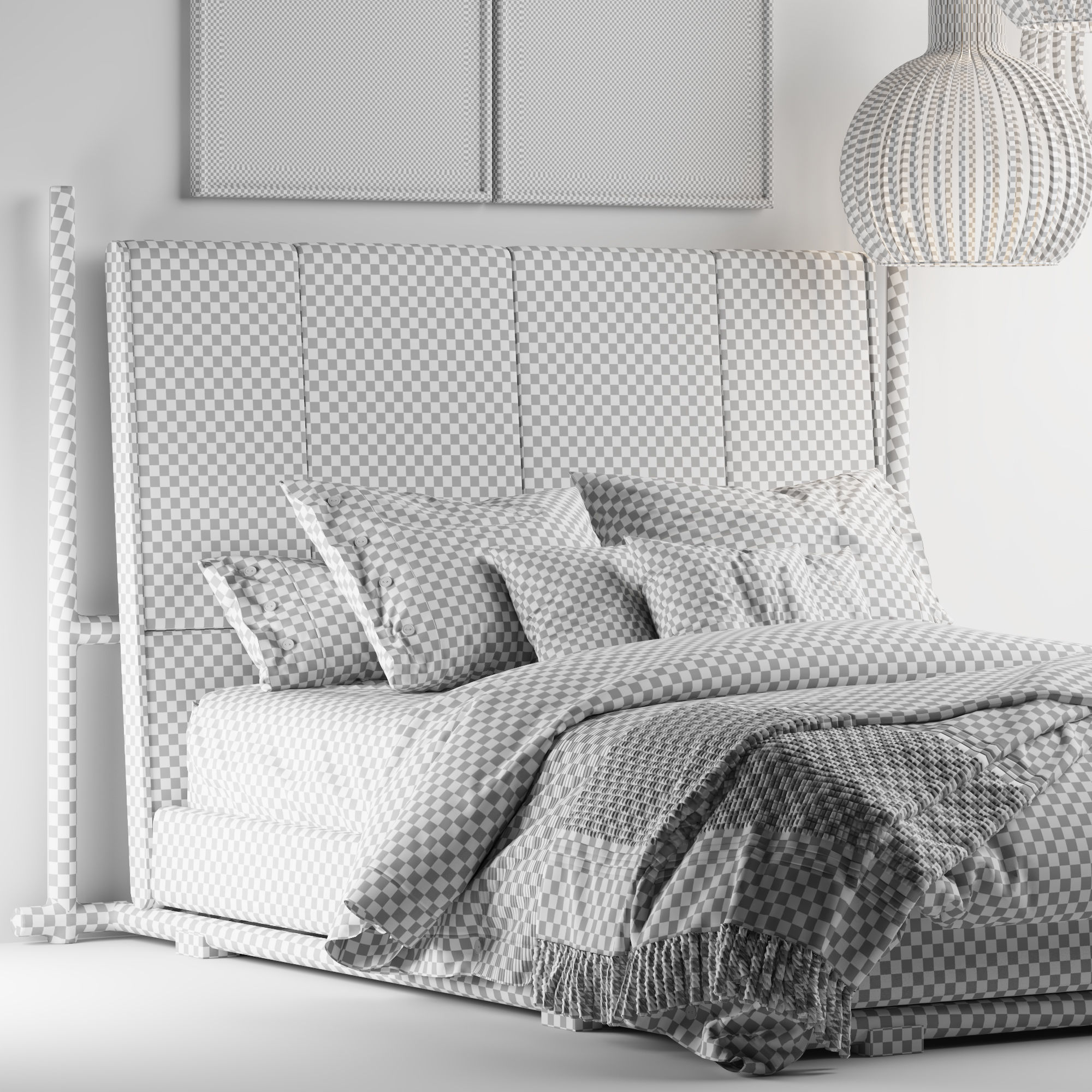 Flexform MOOD Icaro Bed 3D model_3