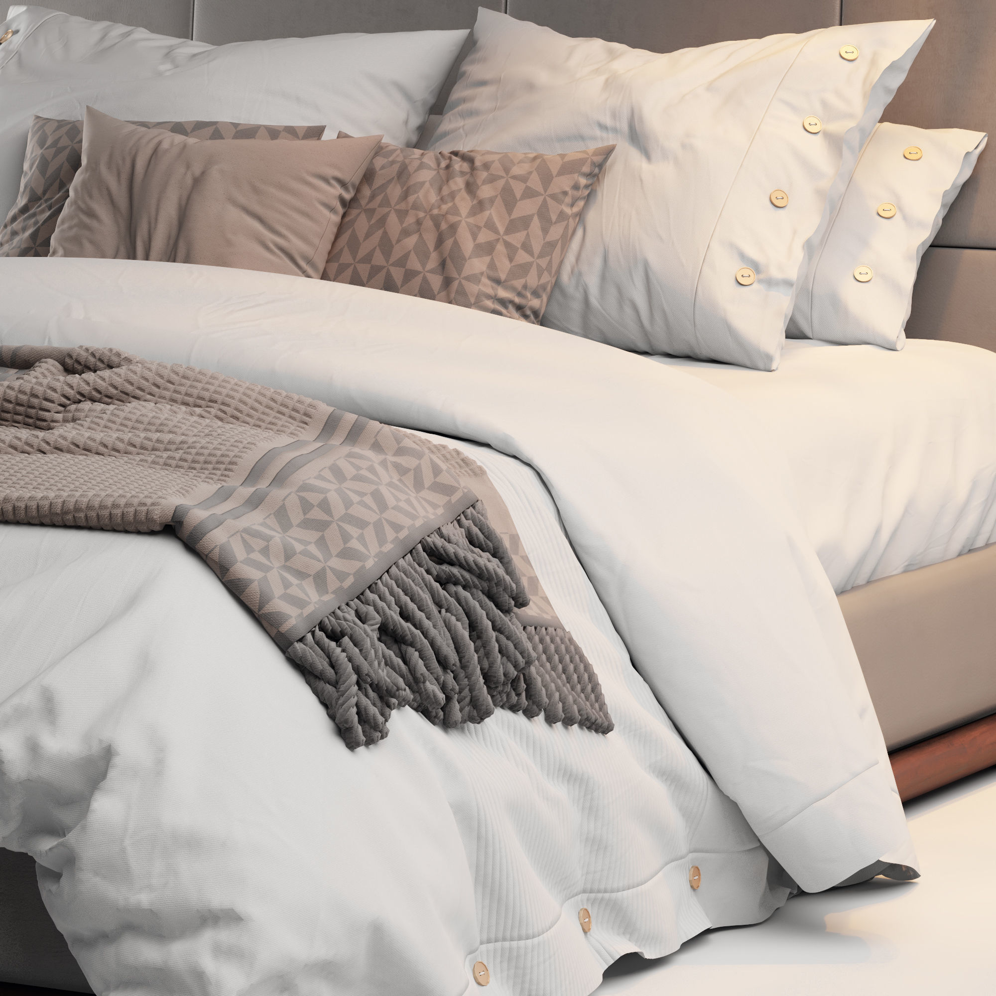Flexform MOOD Icaro Bed 3D model_2