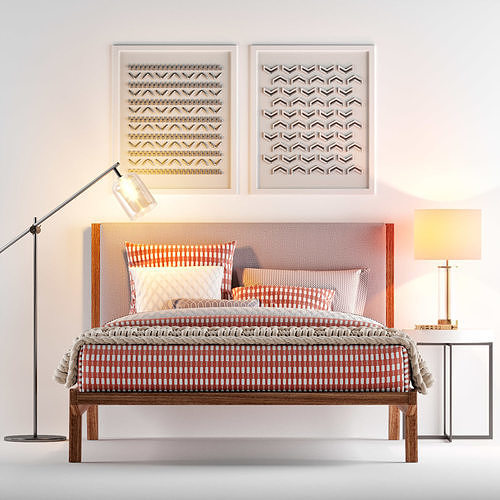 Westelm Morden Bed Linen Weave 3D model