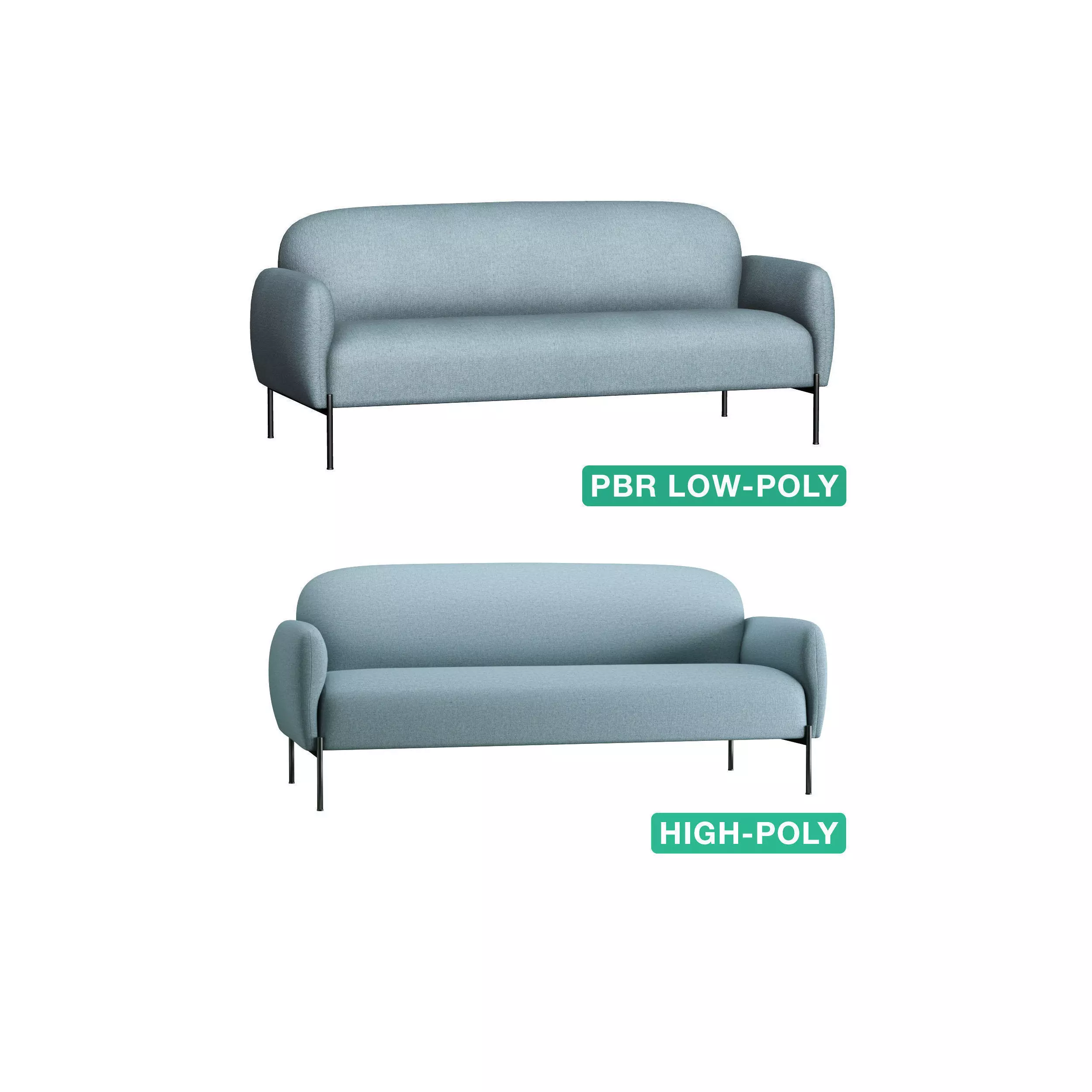 Couch Sofa - Mebutsa - High- and Low-poly 3D Model Collection_0