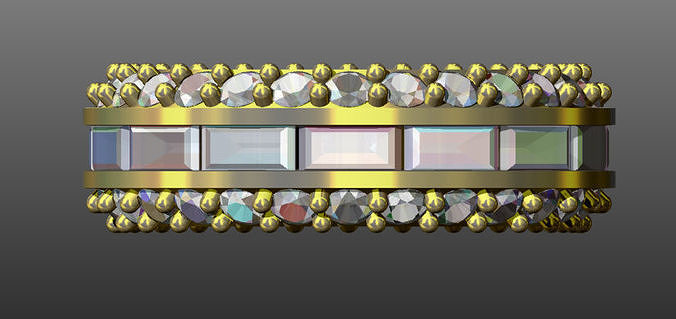 Bevel Full Eternity Ring 3D Model 3D print model