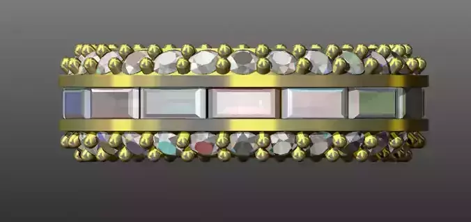 Bevel Full Eternity Ring 3D Model