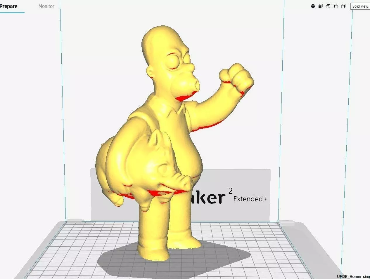 Homer Simpson 3D print ready 3D print model