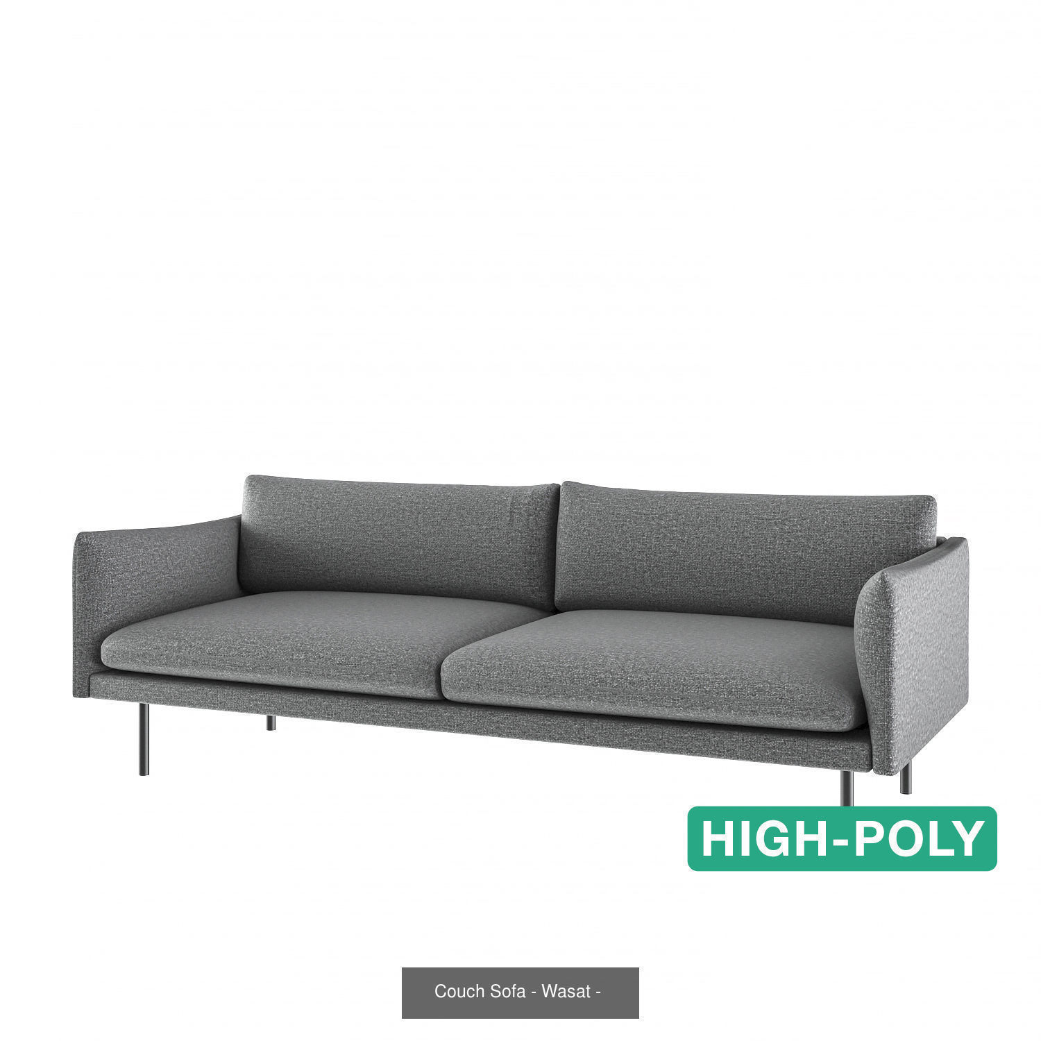 Couch Sofa - Wasat - High- and Low-poly 3D Model Collection_2