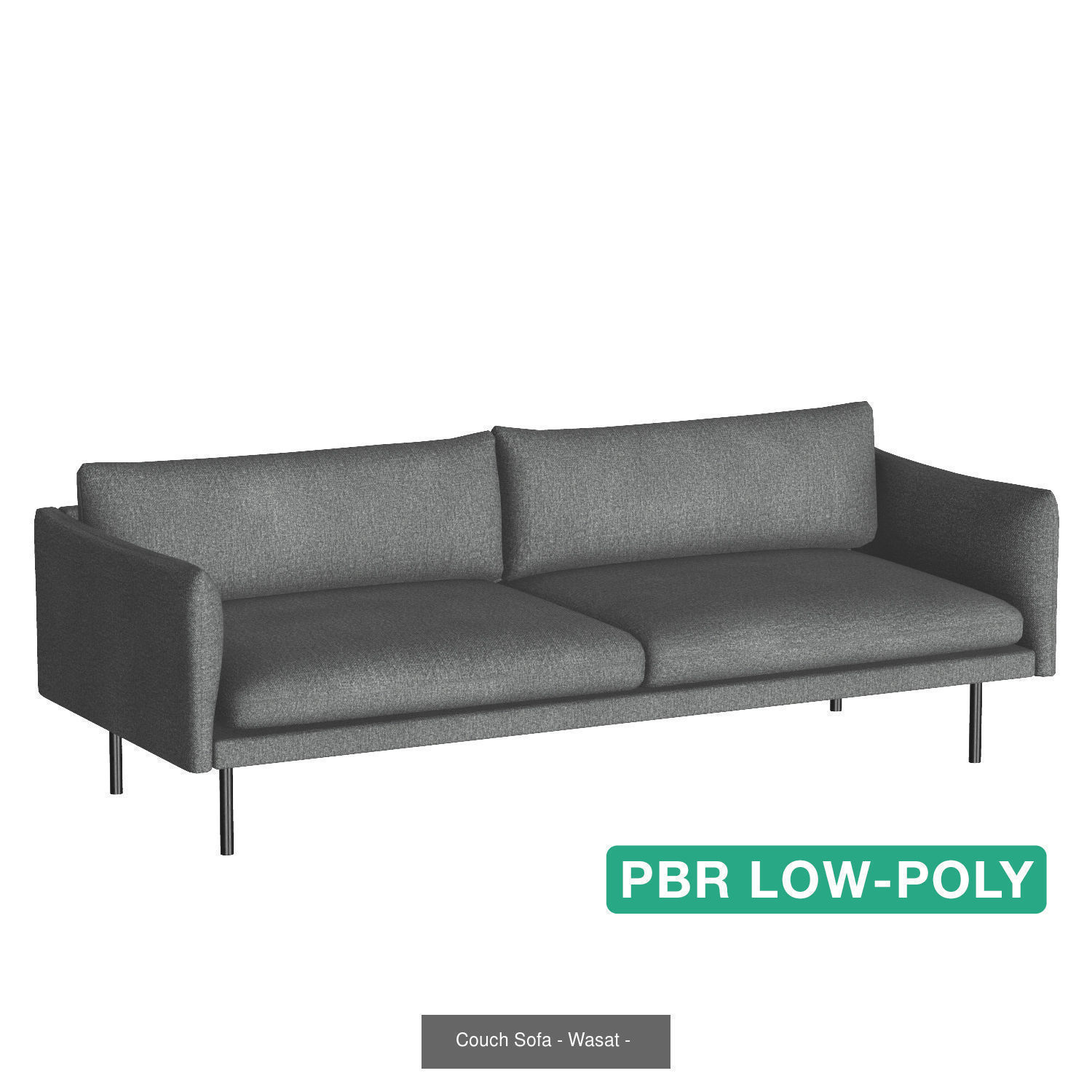 Couch Sofa - Wasat - High- and Low-poly 3D Model Collection_3